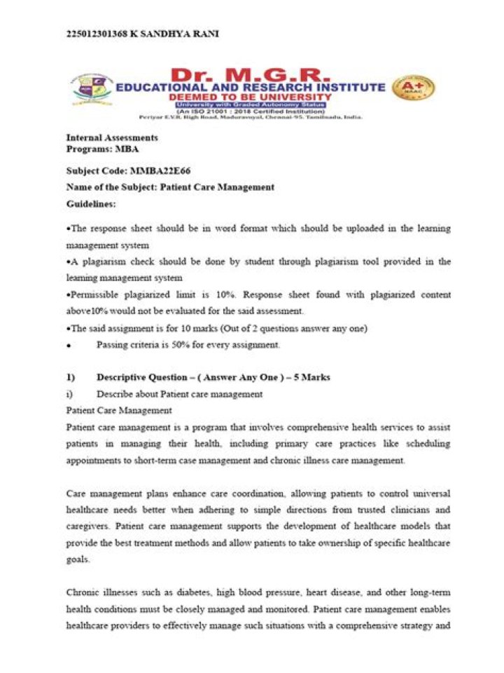 Comprehensive Patient Care Management PDF Guide