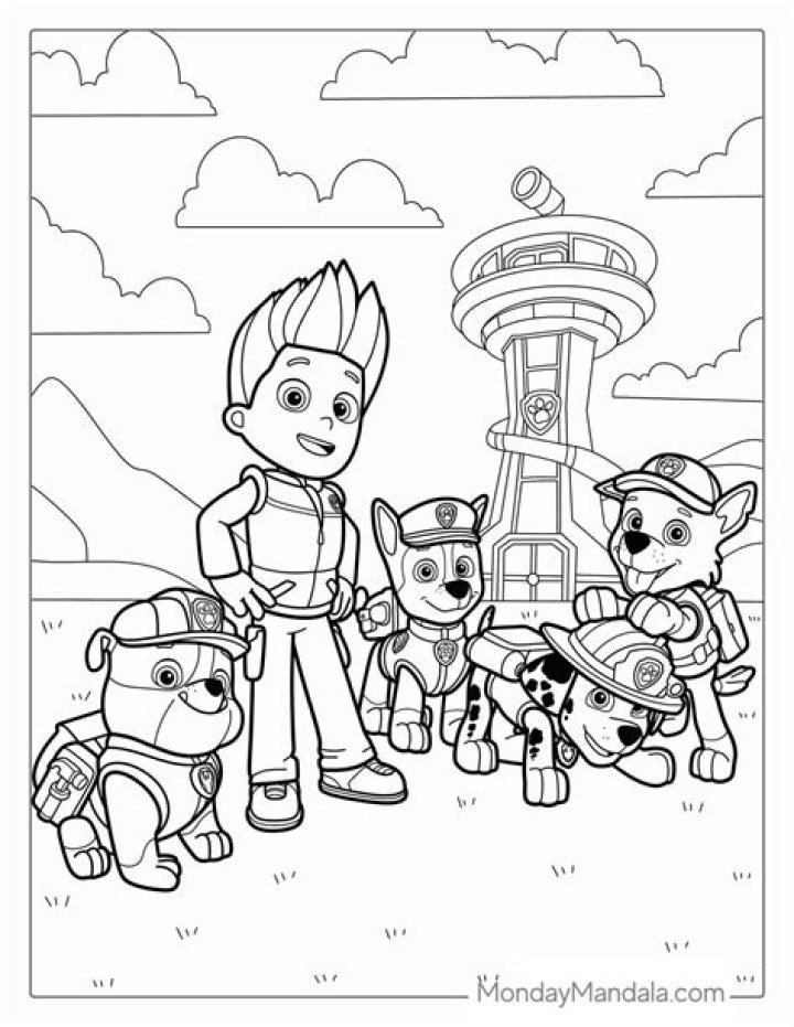 Free Paw Patrol Colouring Sheets PDF for Kids