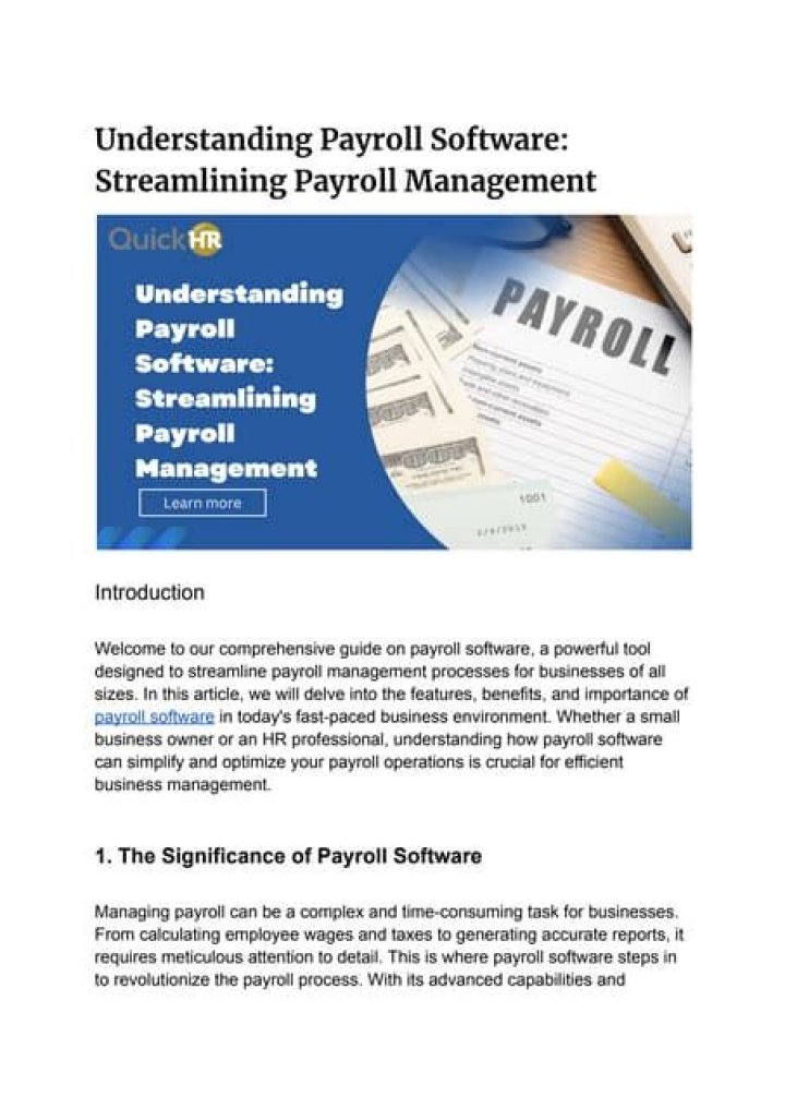 Master Payroll Management PDF: Streamline Your Payroll Processing