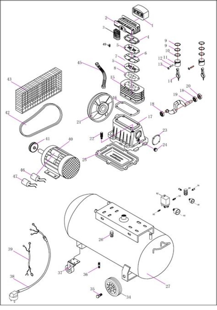 Complete PDF Air Compressor Spare Parts List for Reliable Repairs