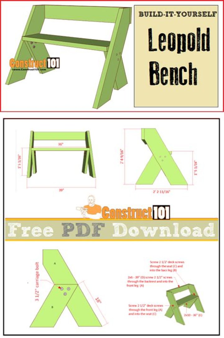 Free Aldo Leopold Bench Plans PDF Download