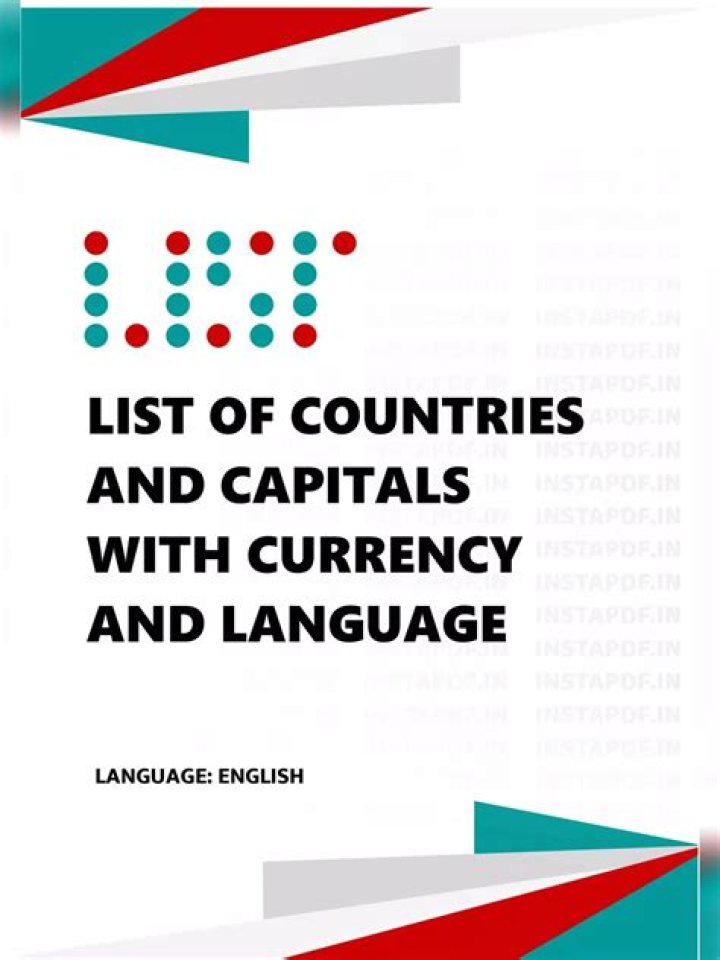 Complete PDF of All Country Names with Capital Letters