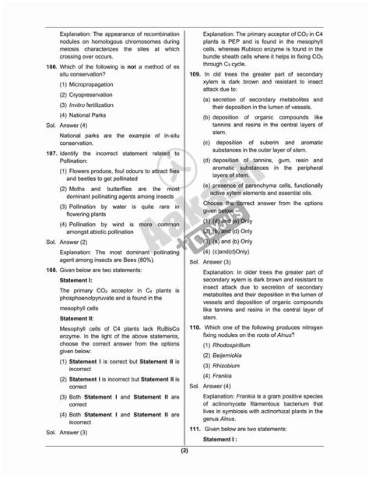 NEET Biology PDF: Solve the Latest Question Paper with Answers