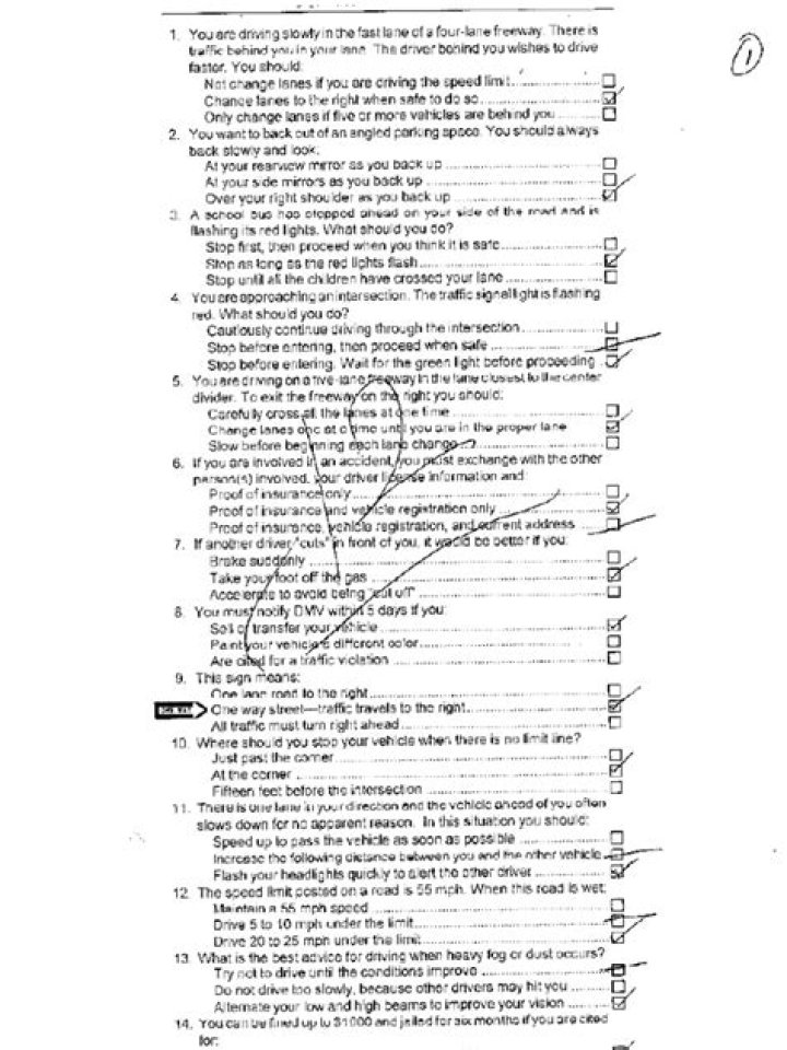 PDF DMV Practice Test en Español para Imprimir