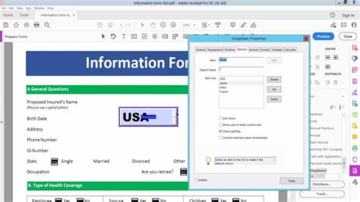 Edit Drop Down List in PDF with Ease