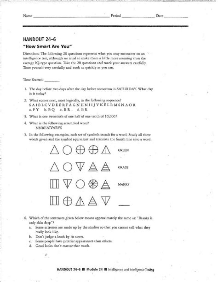 Take the Free PDF IQ Test to Measure Your Intelligence