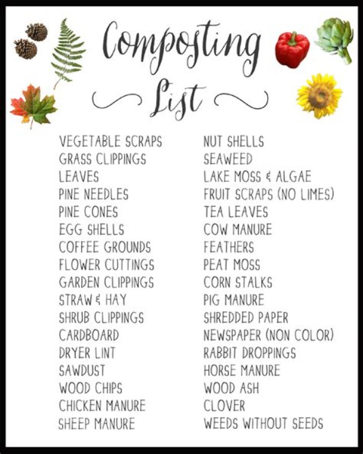 PDF Printable Compost List – Easy Gardening Guide
