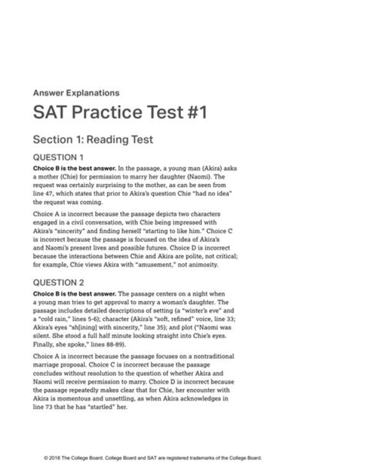 Free PDF SAT Practice Test & Study Guide