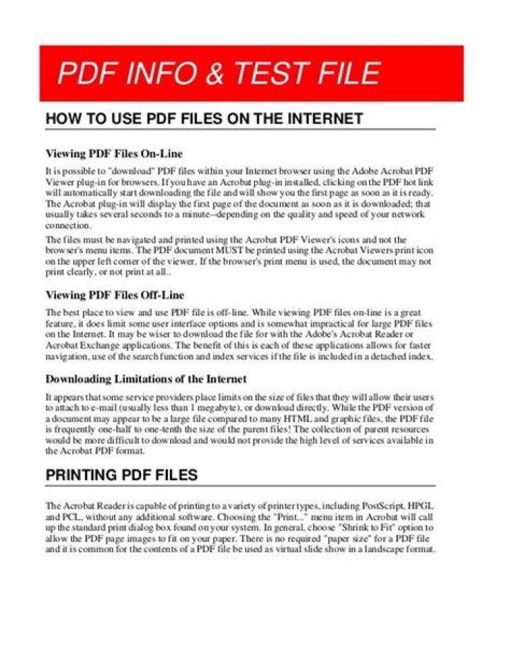 PDF Test Document: Free Online Doc Evaluation Tool