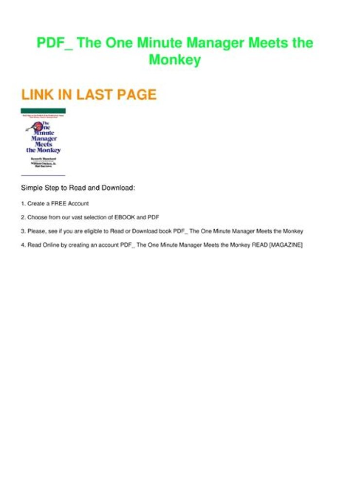 Master Your Day: The One Minute Manager PDF