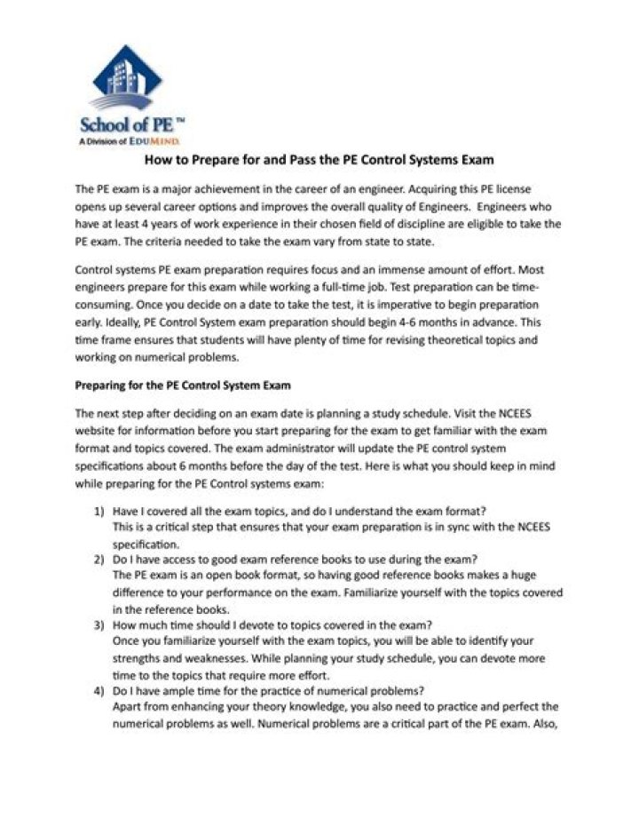 PE Control Systems Sample Questions & Solutions PDF for Exams