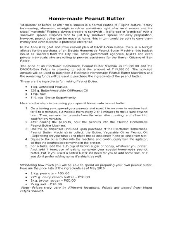 Peanut Butter Business Plan PDF: Launch Your Own Brand Today