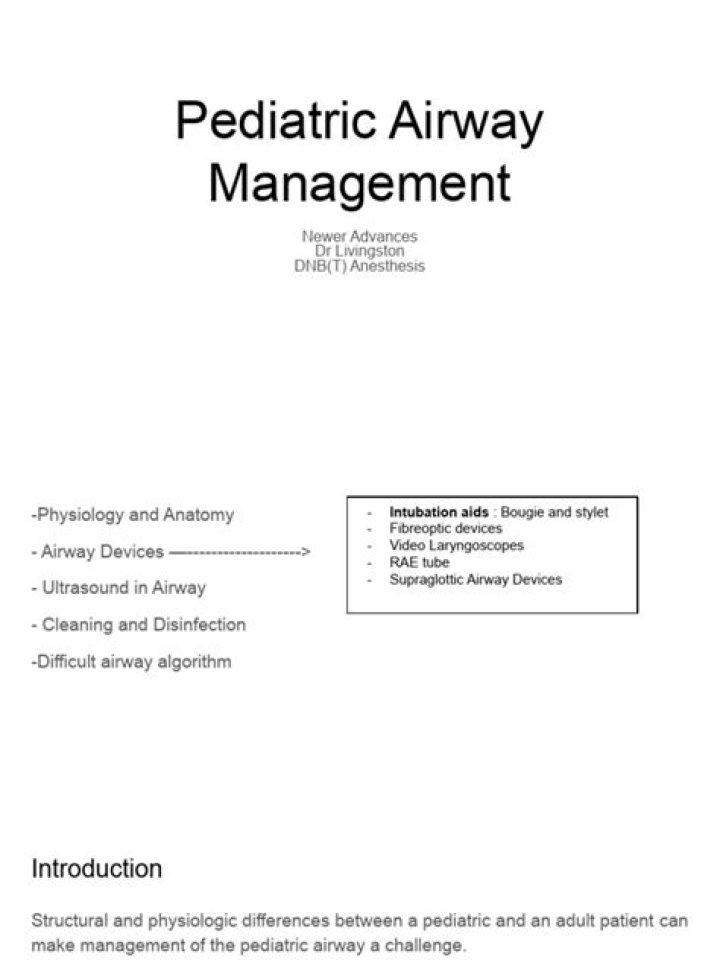 Pediatric Airway Management PDF: Essential Guide for Clinicians