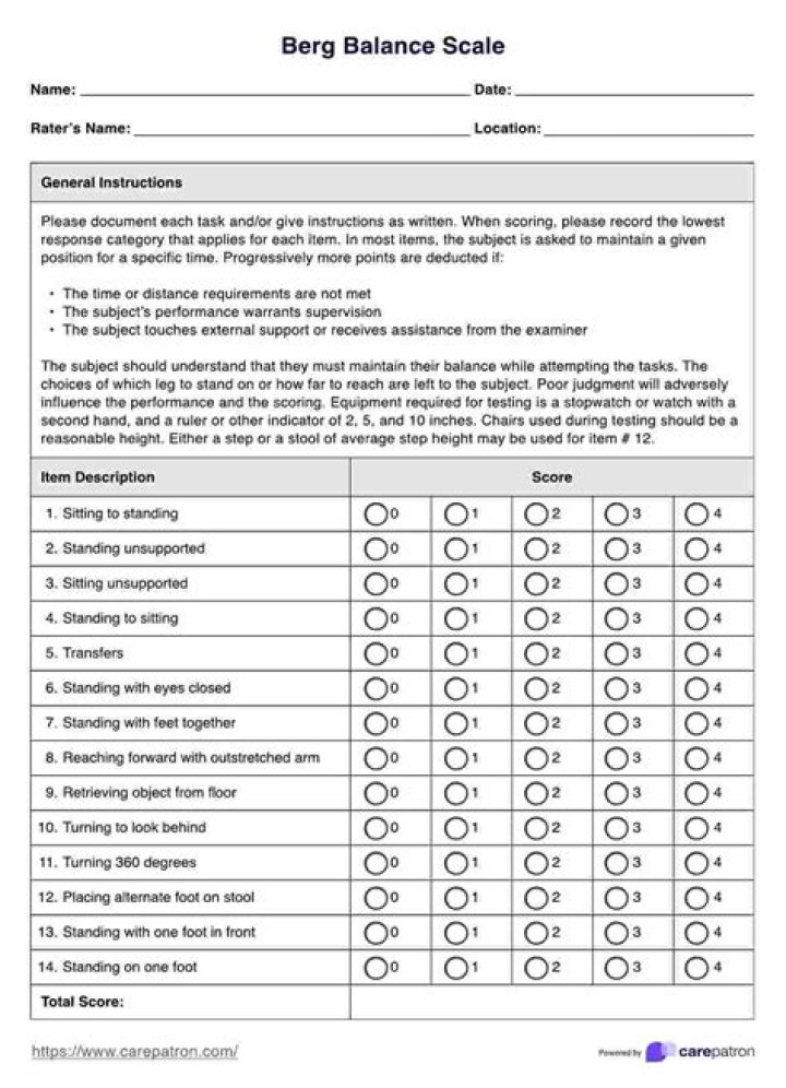 Pediatric Berg Balance Test PDF: Essential Guide for Pediatric Assessment