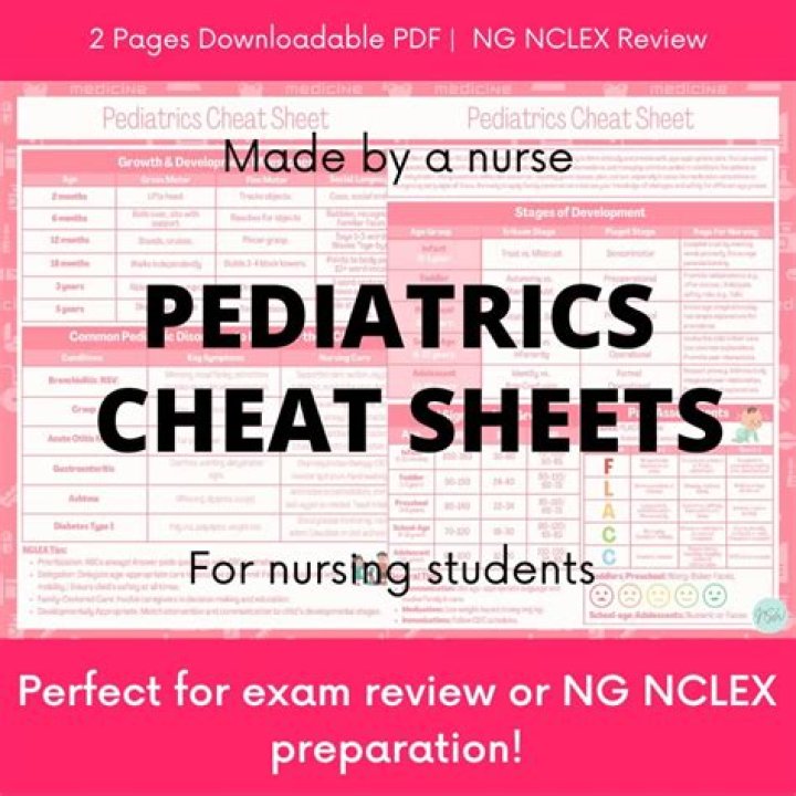 Pediatrics Cheat Sheet PDF: Quick Reference for Students & Nurses