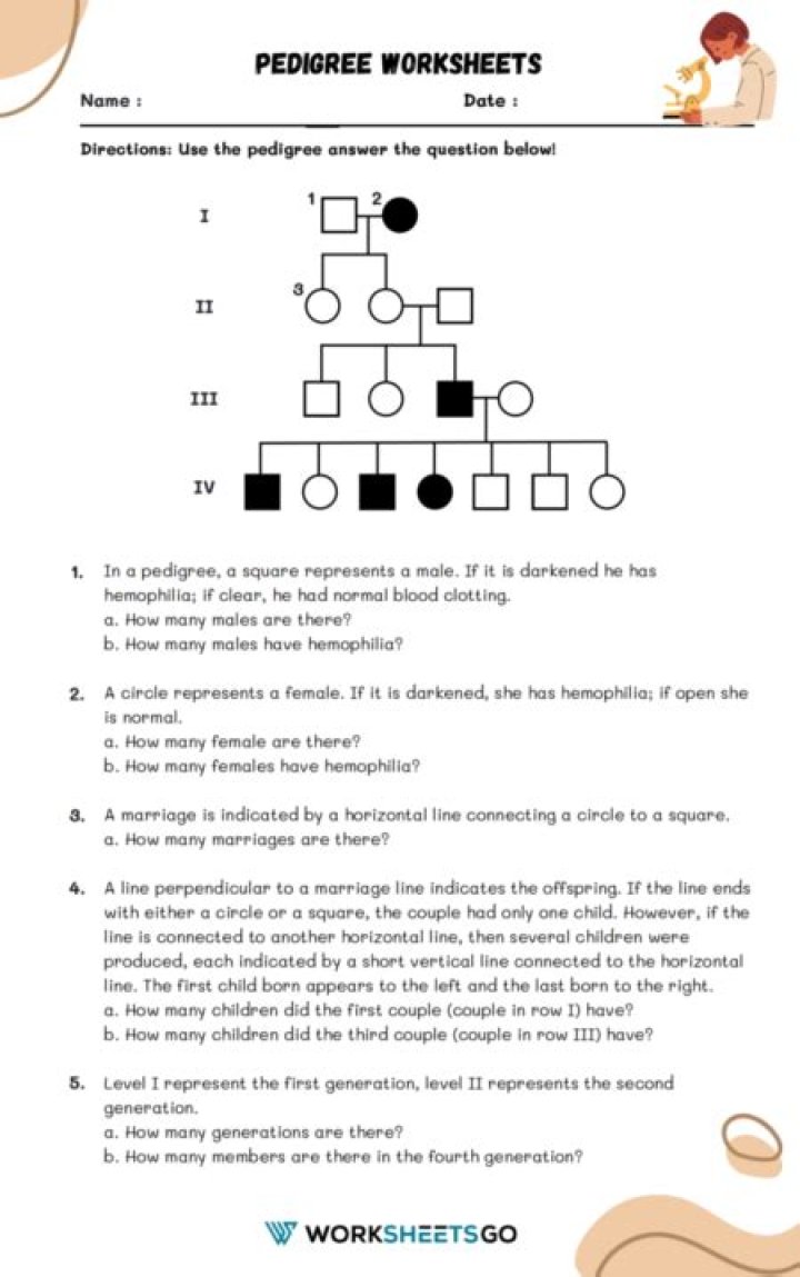 Pedigree Practice Problems with Answers PDF – Instant Download