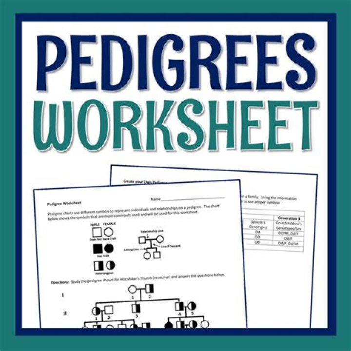 Pedigree Practice Worksheet with Answers PDF – Download Now