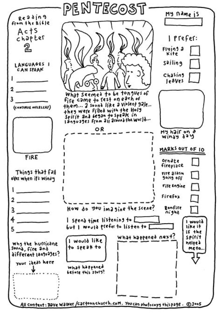 Pentecost Worksheet PDF – Free Printable Guide