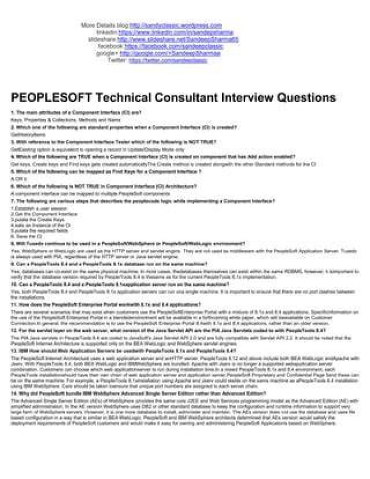 Peoplesoft Technical Interview Questions & Answers PDF for Success