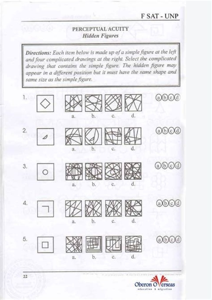 Perceptual Acuity Test with Answers PDF – Instant Download