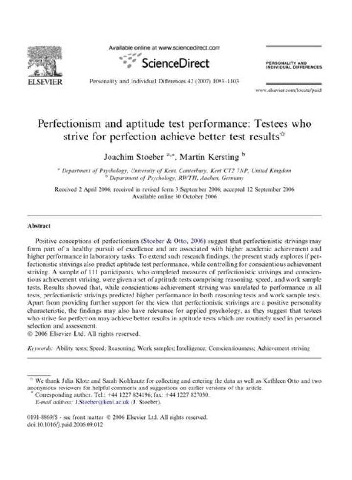 Perfectionism Test PDF: Accurate Self-Assessment & Insightful Results