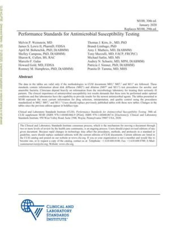 Performance Standards for Antimicrobial Susceptibility Testing: Essential PDF Guidelines
