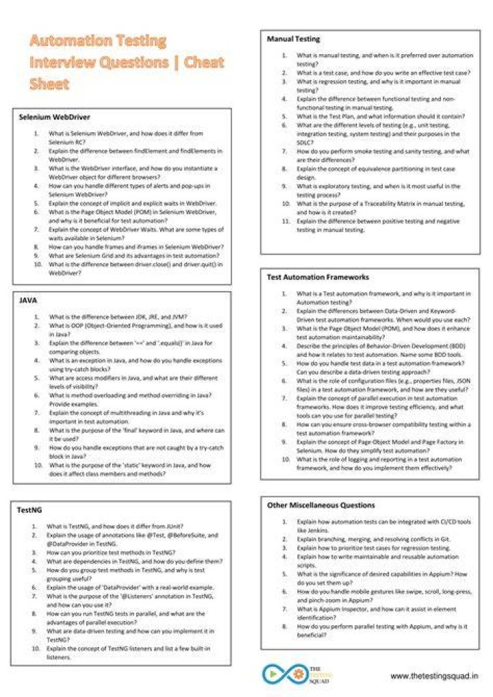 Performance Testing Interview Questions and Answers PDF Guide