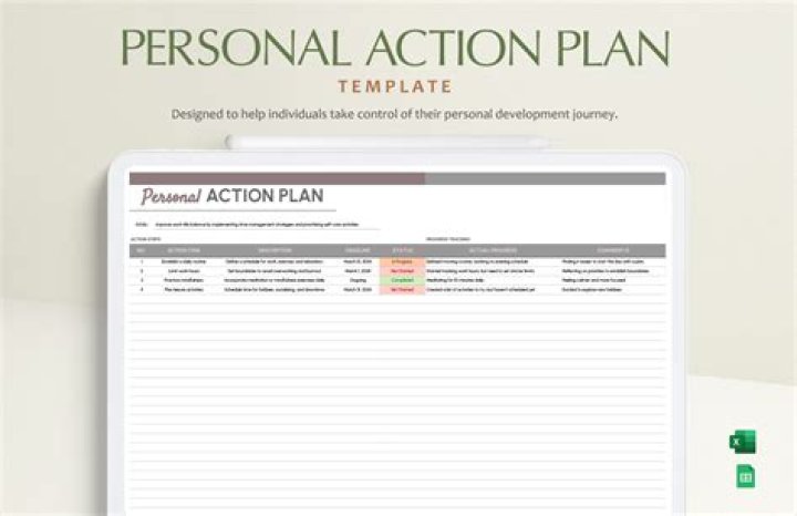 Personal Action Plan Template PDF: Boost Your Productivity