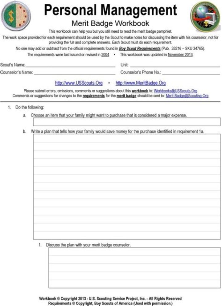 Download Your Personal Management Merit Badge Pamphlet PDF