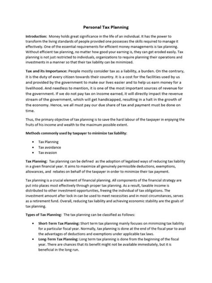 Master Your Taxes: Download a Personal Tax Planning PDF