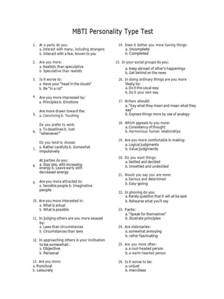 Personality Type Test PDF – Discover Your Traits Quickly