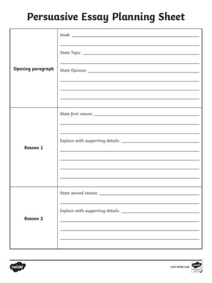 Persuasive Writing Planning Template PDF: Craft Better Arguments Fast