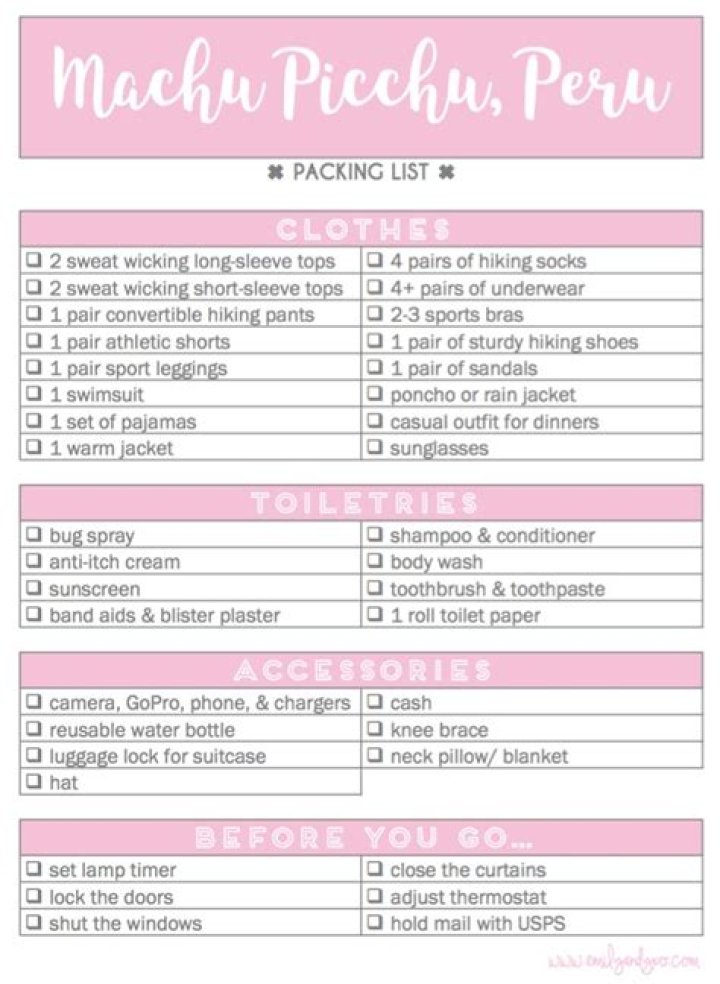 Peru Packing List PDF: Complete Checklist for Smooth Travel