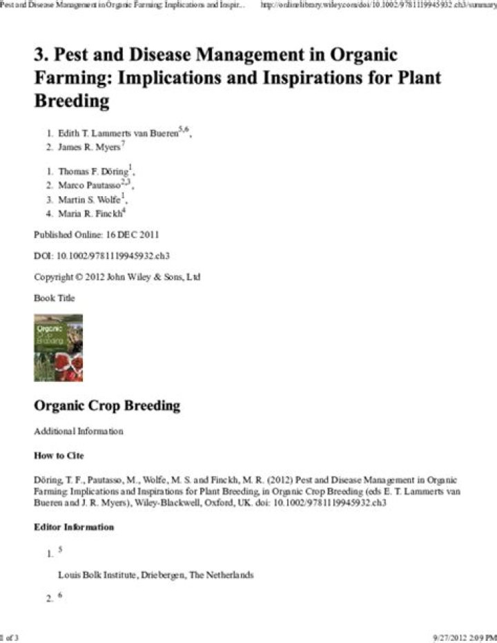 Comprehensive Pest and Disease Management in Organic Farming: Essential PDF Guide