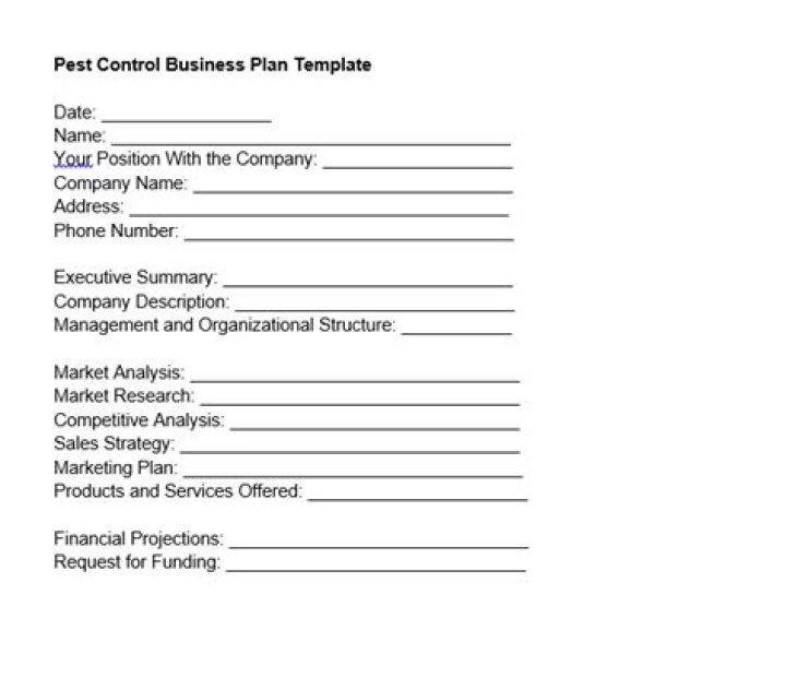 Pest Control Business Plan PDF: Start Your Profitable Pest Business Today