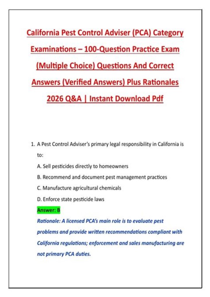 Pest Control Questions & Answers PDF: Expert Answers to Common Issues