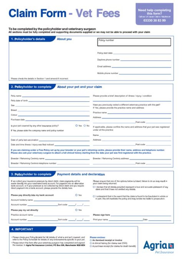 Download Pet Plan Insurance Claim Form PDF Quickly