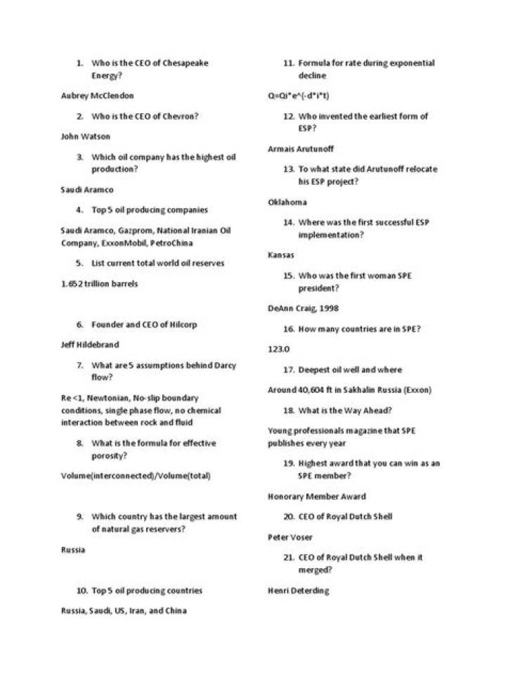 Petrobowl Questions PDF: Everything You Need to Know