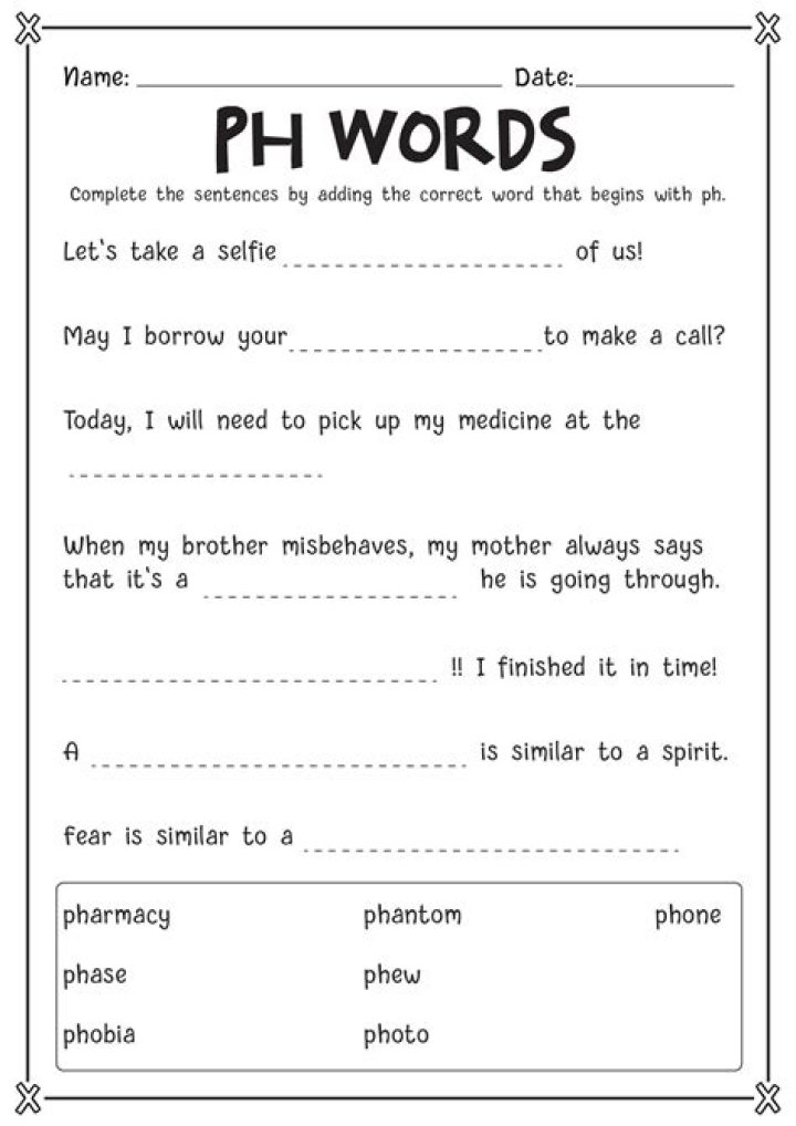 Free Printable Ph Sound Sound Worksheets PDF – Instant Download