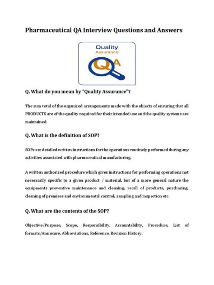 Pharma QA Interview Questions and Answers PDF: Expert Prep Guide