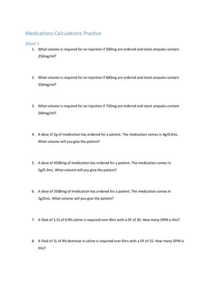 Pharmaceutical Calculations Questions and Answers PDF: Expert Exam Prep