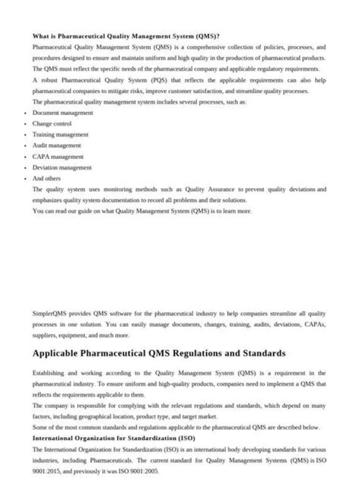 Pharmaceutical Quality Management System PDF: Compliance & Best Practices