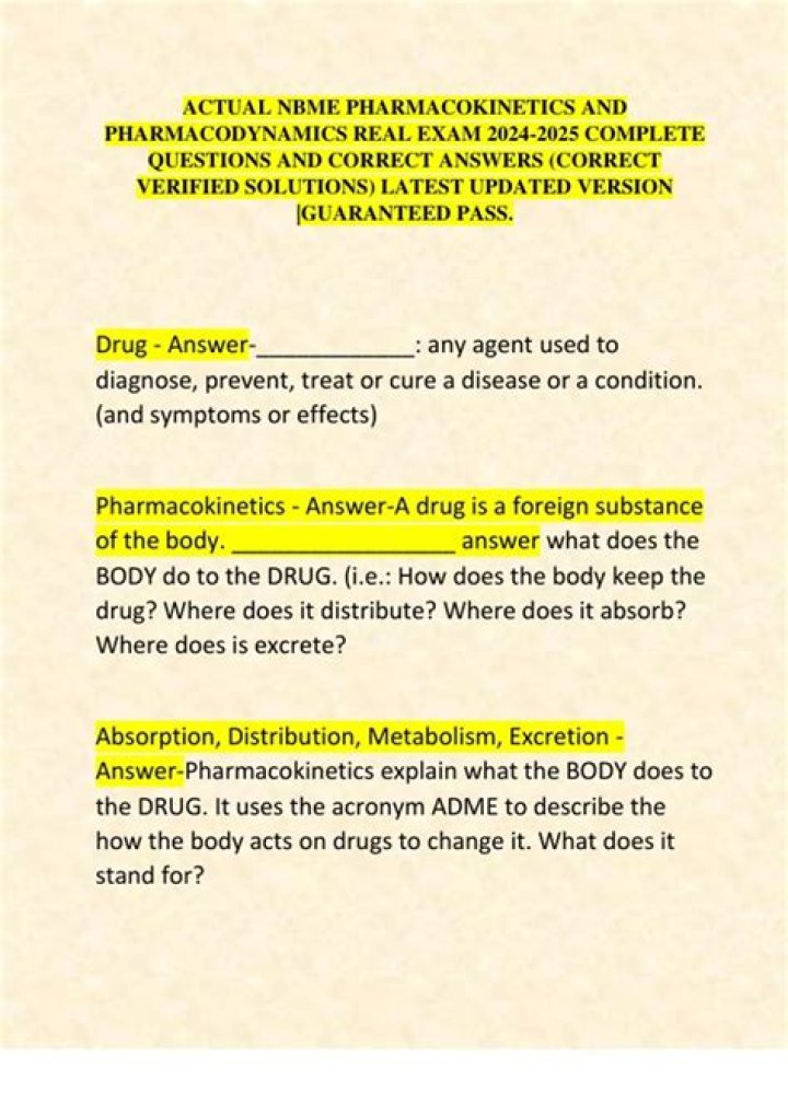 Pharmacodynamics Exam Questions PDF: Master Test Prep