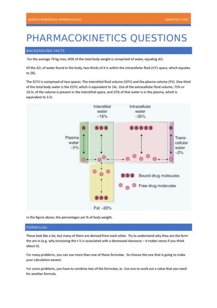 Pharmacokinetics Questions and Answers PDF: Expert Study Guide