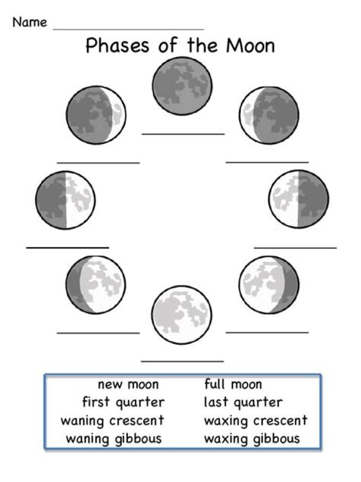 Phases of the Moon Printable Worksheets PDF – Fun Educational Sheets