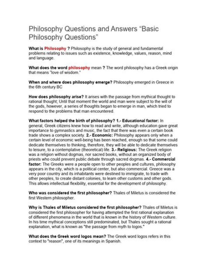 Explore Deep Philosophy Questions & Answers PDF