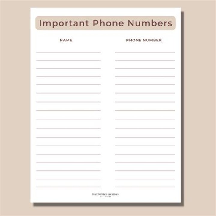 Free Phone Numbers List PDF Download