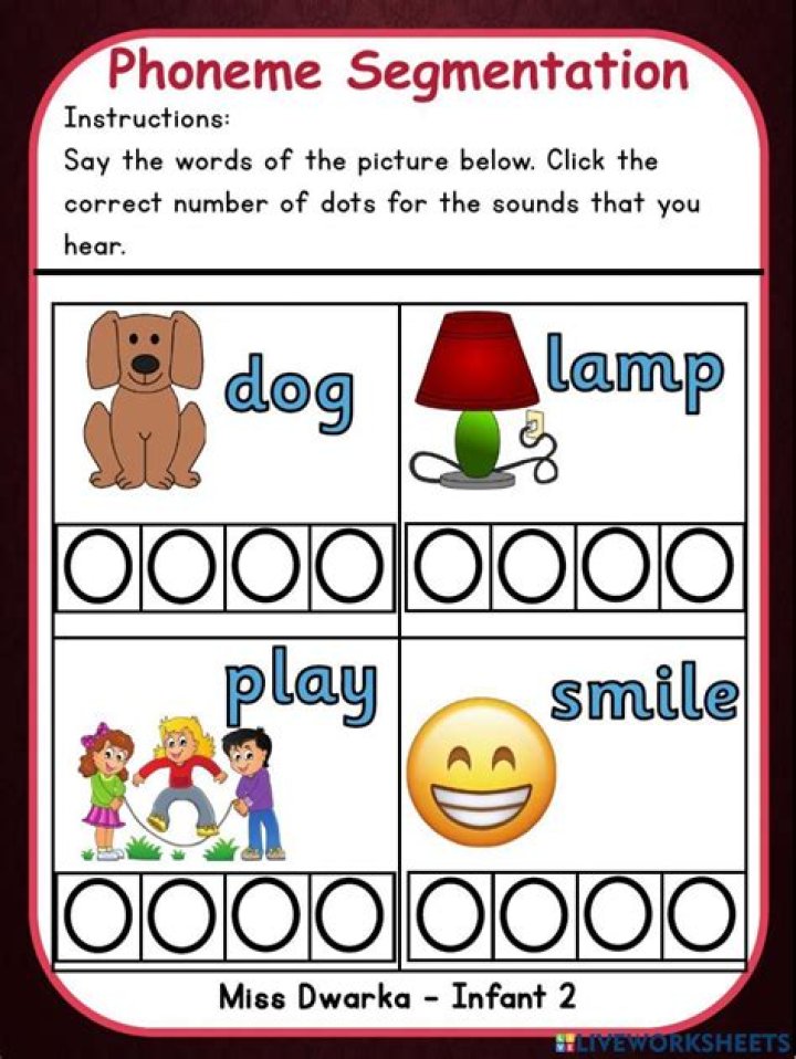 Phoneme Segmentation Worksheets PDF for Language Learners