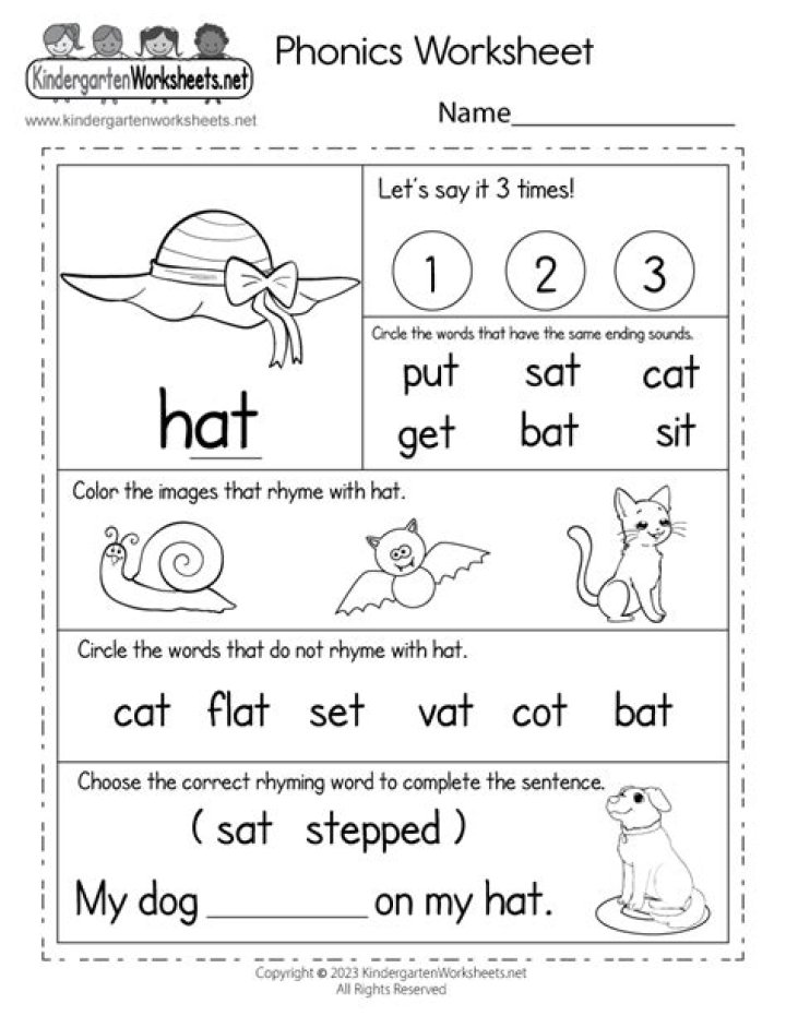 Phonics Reading Worksheets PDF – Free Printable Learning Tools