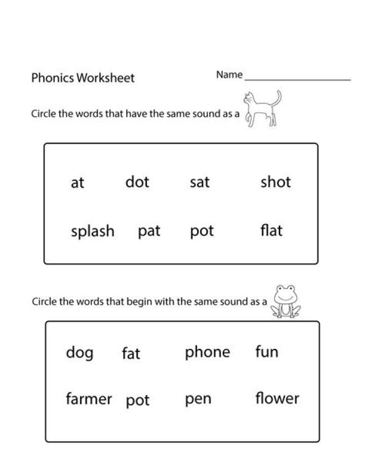 Free Phonics Worksheets for Kindergarten PDF – Download Now
